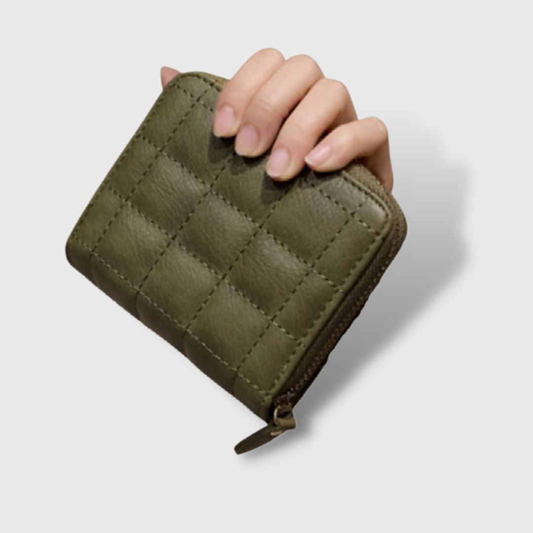 Petit portefeuille vert pour femme
