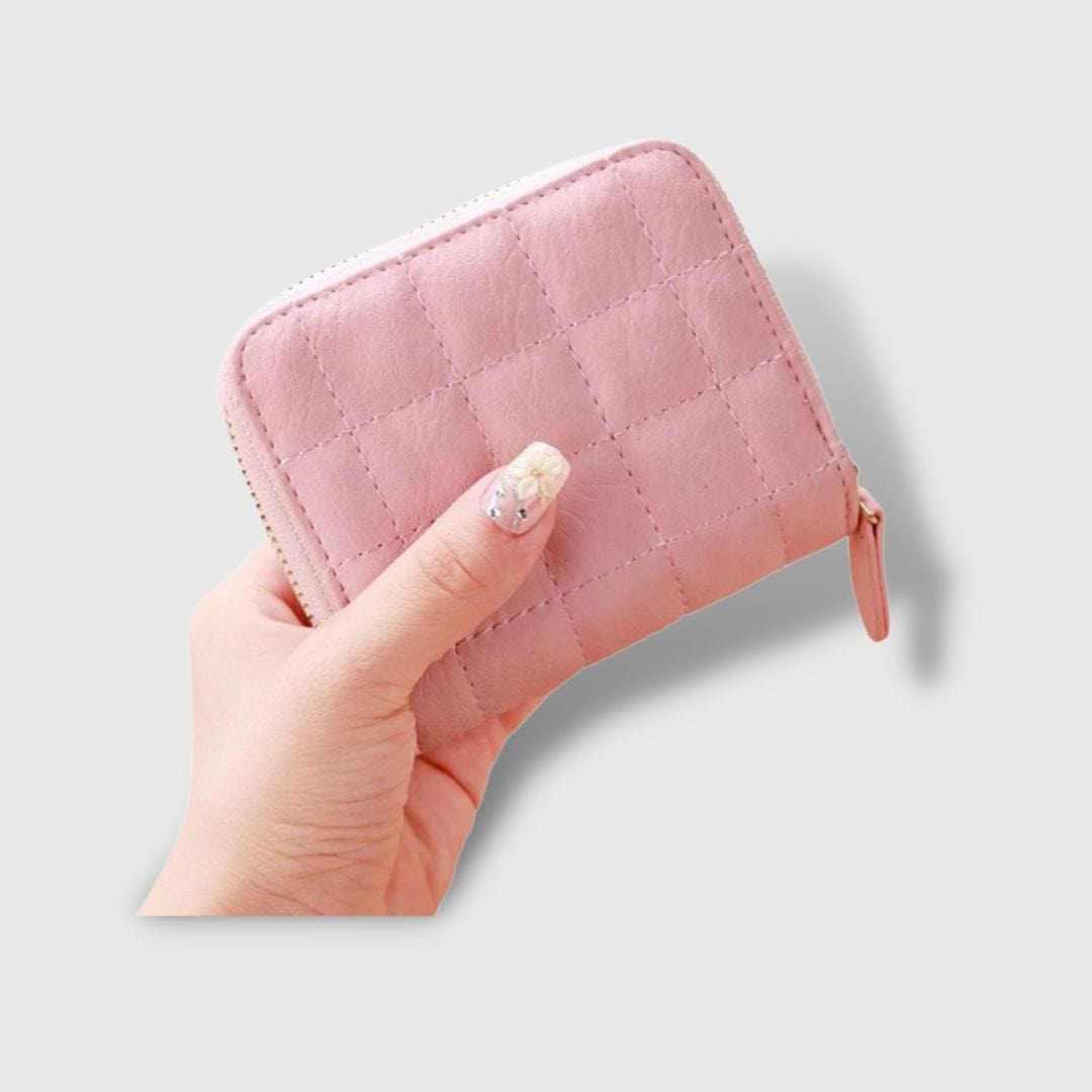 Petit portefeuille rose pour femme