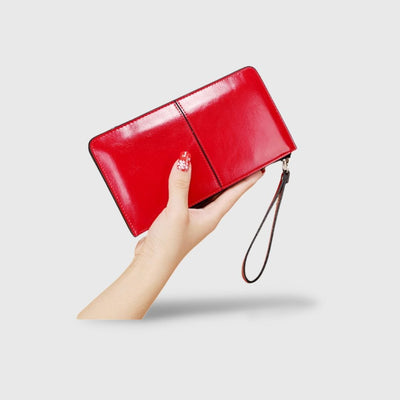 Portefeuille vintage rouge pour femme