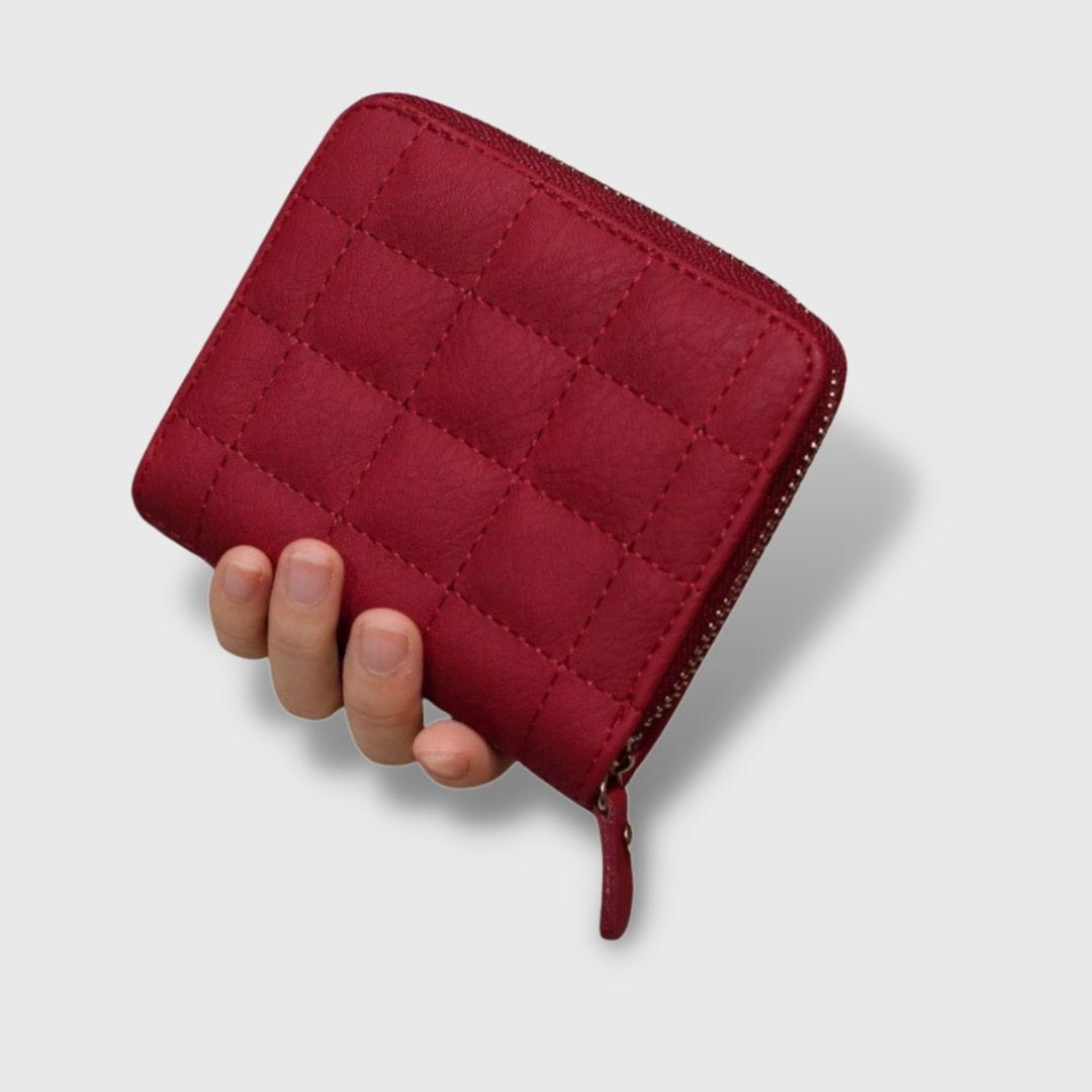 Petit portefeuille rouge pour femme